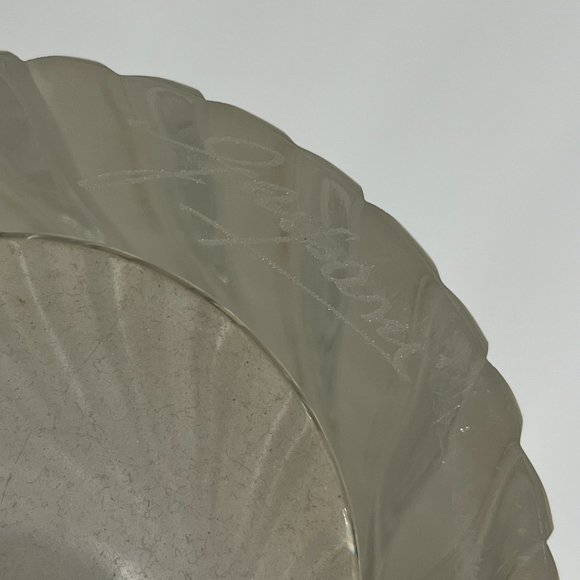 Italian Vase Etched Glass Swirl Design Signed LUCIANO GASPARI for Salviati 12" - Picture 3 of 4